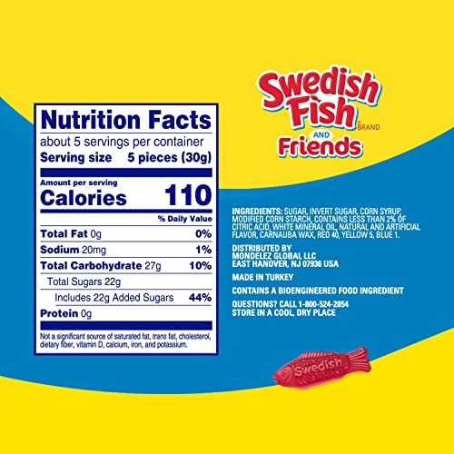 Swedish Fish Mixed-Fruit / 5.07 Oz (Pack of 12) / Green,Red Gummy Candy