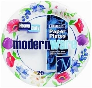 AJM Packaging A J M Packaging Corp Modern Ware Designer Paper Plate, 7 inch - 15 per Pack - 32 Packs per case.