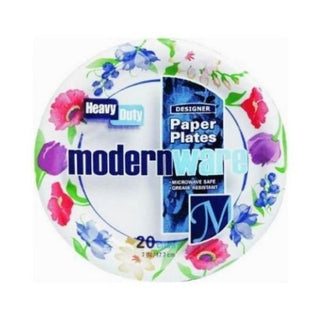 A J M Packaging Corp Modern Ware Designer Paper Plate by AJM Packaging – Medium, Paper, Pack of 32