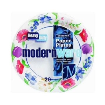 A J M Packaging Corp Modern Ware Designer Paper Plate by AJM Packaging – Medium, Paper, Pack of 32