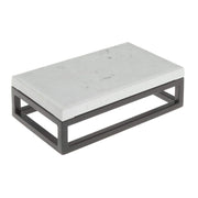Black Display Riser with Marble Top - 3 1/5" H by HUBERT – Metal, Black, Model 39035+14683