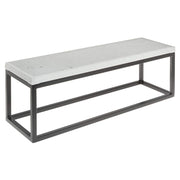 Black Display Riser with Marble Top - 7"H by HUBERT – Melamine, Black, Model 64410+34778