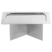 Serving Tray Silver Stainless Steel - 13" L x 9" W x 3/4" H by HUBERT – 13" x 9" x 0.8", Stainless Steel, Silver, Model TR08011188