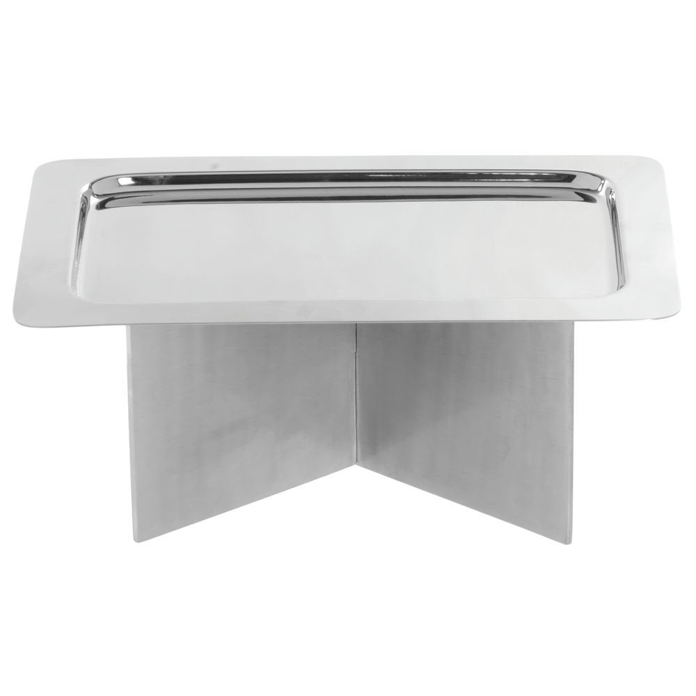 Serving Tray Silver Stainless Steel - 13" L x 9" W x 3/4" H by HUBERT – 13" x 9" x 0.8", Stainless Steel, Silver, Model TR08011188