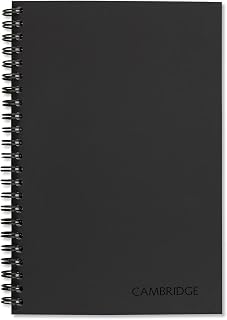 Mead Cambridge 06096 Side Bound Guided Business Notebook, QuickNotes, 8 x 5, White, 80 Sheets