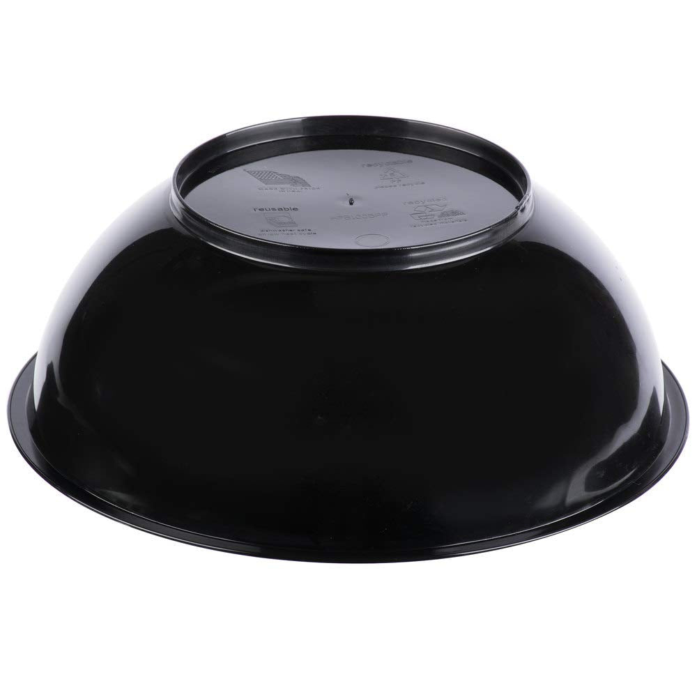 Round Serving Bowls - 80 oz | 10" | Black | Pack of by Fineline settings – Polypropylene (PP), Black, Model HPB10805PP.BK