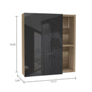 Tuhome Pine / 19.5" H x 17.7" W x 5.4" D / Modern Medicine Cabinets