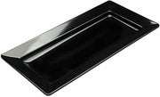 HUBERT Platter Rectangular Black China Look Melamine - 17 1/2 L x 8 3/4 W x 1 3/4 H