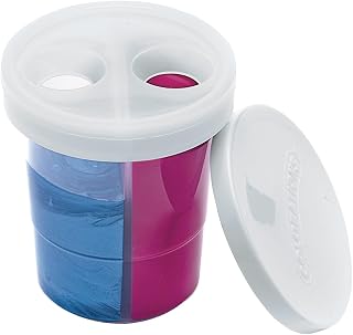 Colorations SPLITC Double-Dip Divided Paint Cups Multipack for Kids Painting Supplies(Set of 5)