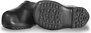 TINGLEY 1350.SM Winter-Tuff Ice Traction Stretch Rubber Overshoes, Small, Black