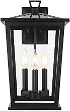 Cayman Three Light Outdoor Wall Sconce Black