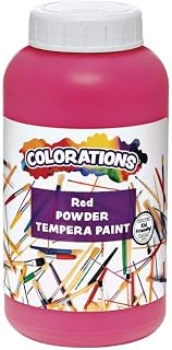 Colorations Powder Tempera Paint, Red, 1 lb, Ages 4+, PreK+