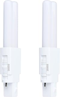 Satco 3 Watt PLS LED Light Bulb, Selectable 2700 3000 3500 4000 5000 Kelvin, G23 2 Pin Base, Type A B Omni, 120-277 Volt, 410 Lumens Commercial CFL Replacement, S29880 (2 Pack)