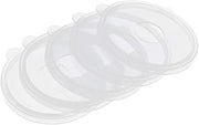 FEESHOW 5pcs Plastic Spill Proof Splash Resistant Lid Replacement with Hole for 530-100ml PP Cups Clear One Size