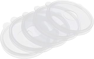 FEESHOW 5pcs Plastic Spill Proof Splash Resistant Lid Replacement with Hole for 530-100ml PP Cups Clear One Size