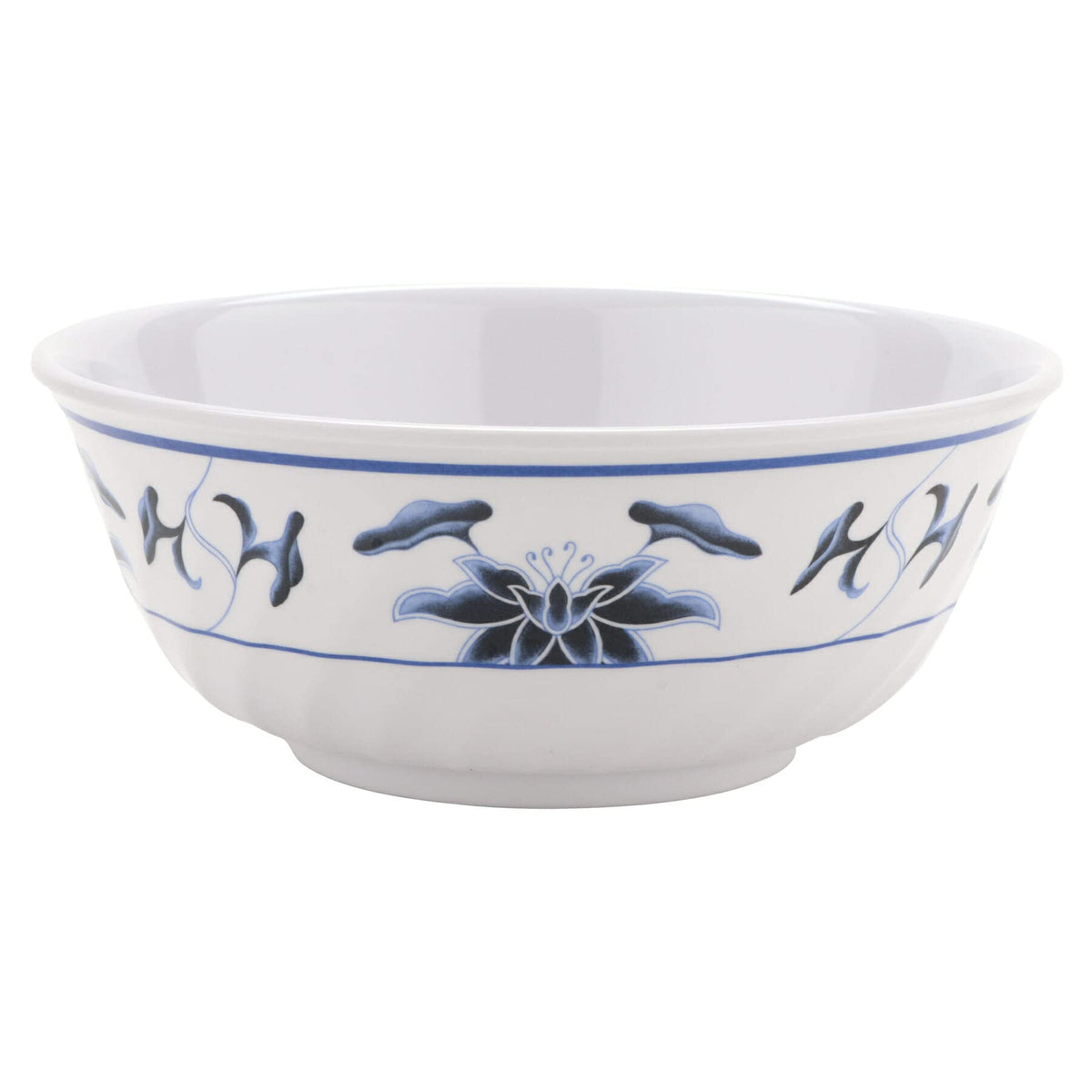 1 qt Fluted Water Lily Melamine Serving Bowl (Set of 12) by GET – 1 Quart, Melamine, Water Lily, Pack of 12, Model M-607-B
