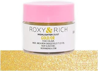 Roxy & Rich Highlighter Dust Food-Decoration Powder Color - Gold 2.5 Grams