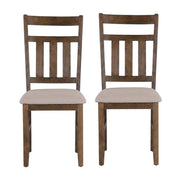 Turino Rustic Umber Side Chair in Brown by Furnifact – Rubberwood,Plywood, Brown, Pack of 2