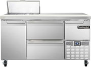 CRA60-8-D Refrigerated Base Sandwich Unit, 60" W, With 8 Pan Openings & Drawers