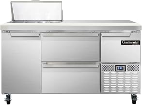 CRA60-8-D Refrigerated Base Sandwich Unit, 60" W, With 8 Pan Openings & Drawers