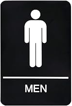Men's Restroom Sign ADA Compliant, Black