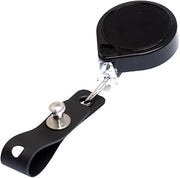 KEY-BAK Retractable Badge Holder with Large Badge Strap and Secure Fastener, Ideal for ID Cards, Badges, and Access Credentials (Swivel Clip)