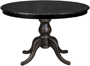 Furnifact Solid Wood Round Dining Table, Wooden Kitchen Table Circle Dining Room Pedestal Table Round Wood