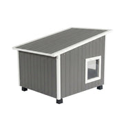 Brand Grey Engineered Wood Composite Outdoor Cat House by Bison Pets – Engineered Wood Composite Composite, Grey