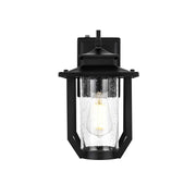 Wensley One Light Outdoor Wall Sconce Black by Lighting Design – Iron, Black