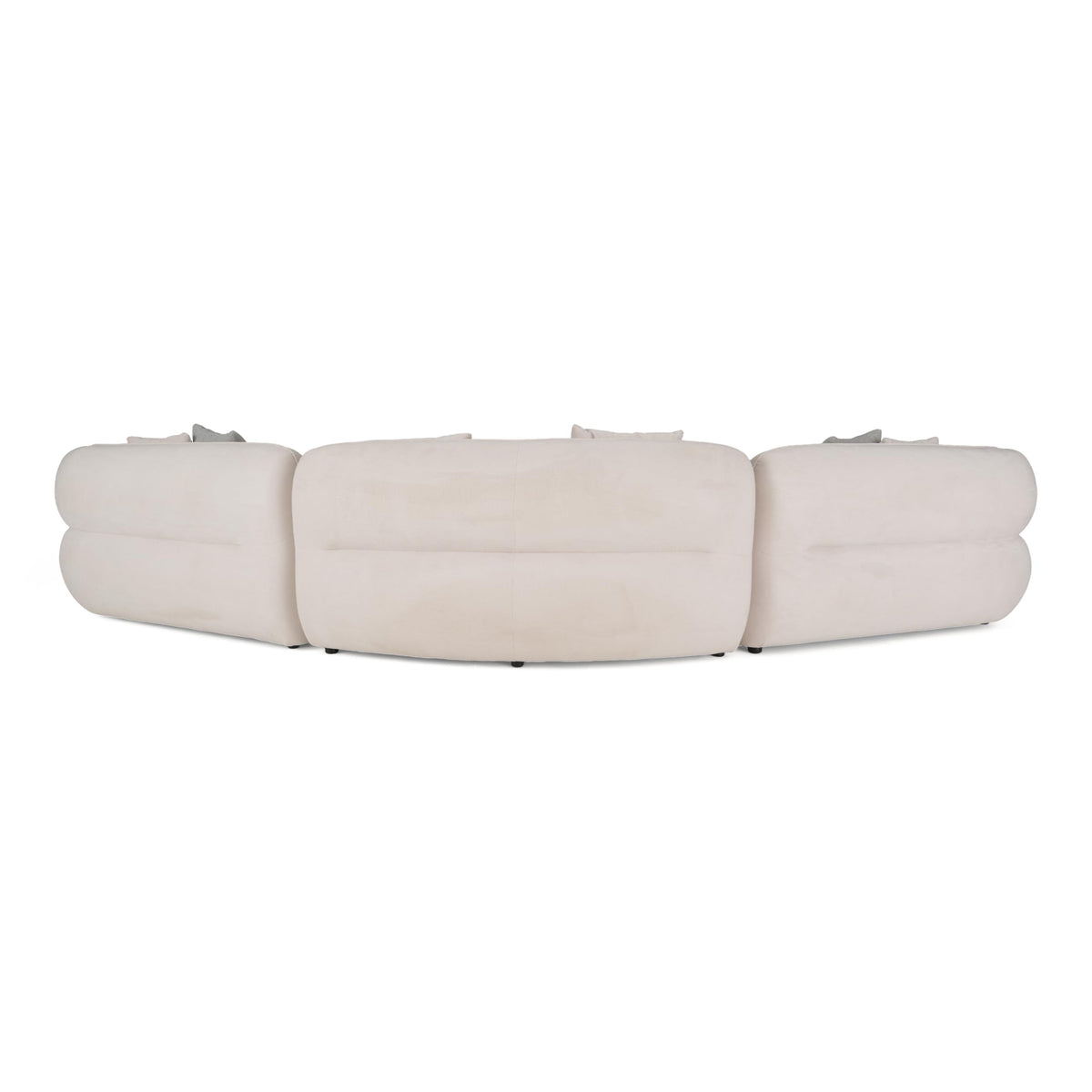 Nomad - Modern Off-White Fabric Curved Sectional Sofa by Limari Home – Fabric, Off-white, Model LIM-82127