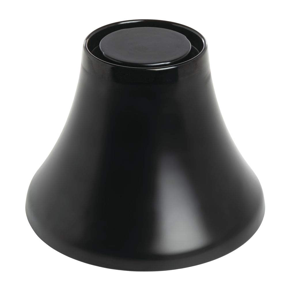 Black Melamine Pedestal - 6 1/2"Dia x 4 7/10"H by HUBERT – Melamine, Black, Model H0289-BLACK