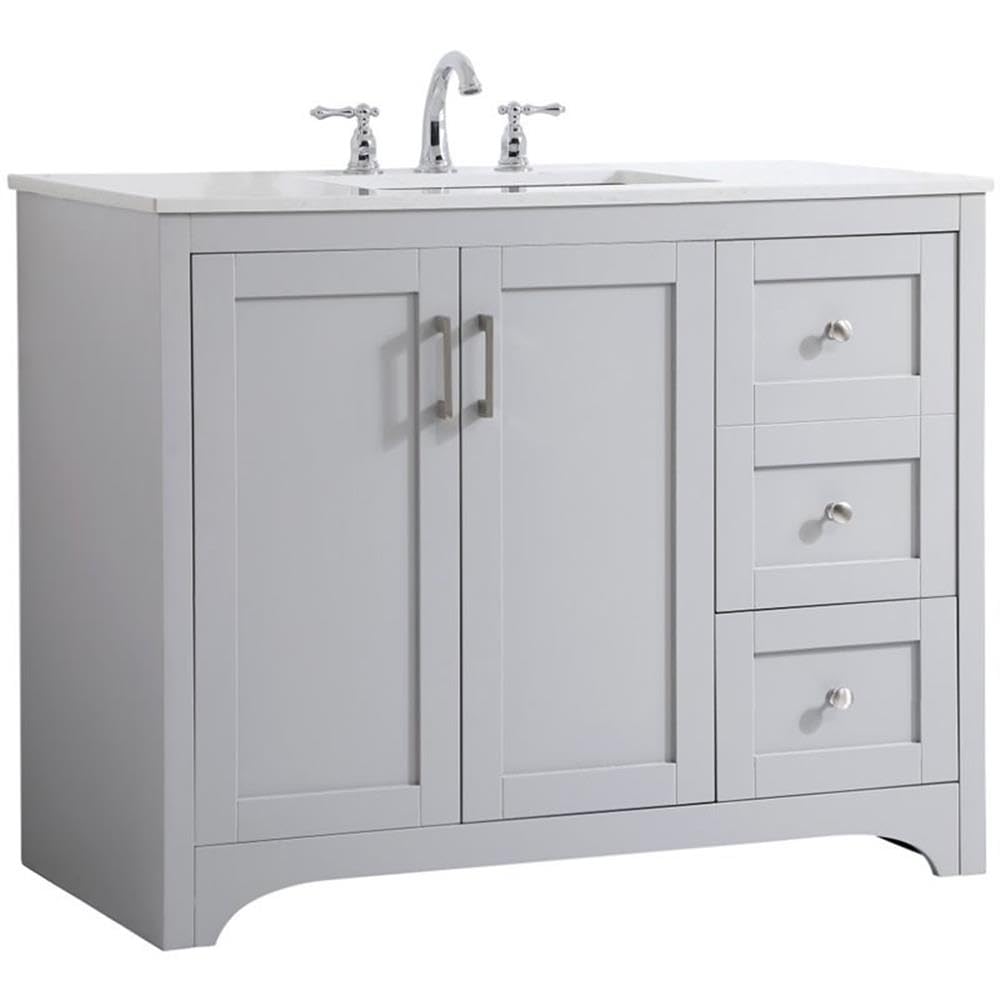 Elegant Decor 42" - Single / Grey / Traditional Bathroom Vanities