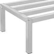 Aluminum Dunnage Rack by Global Industrial – 24" W x 18" D x 8" H, Aluminum, Silver, Model DR-24188