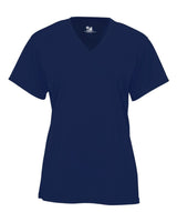 B-Core Girl's V-Neck T-Shirt by Badger – Polyester, Navy, Model 2162