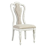 Chenille-Upholstered Side Chair Set of by Starlight Canyon Home – Solid + Manufactured Wood, White