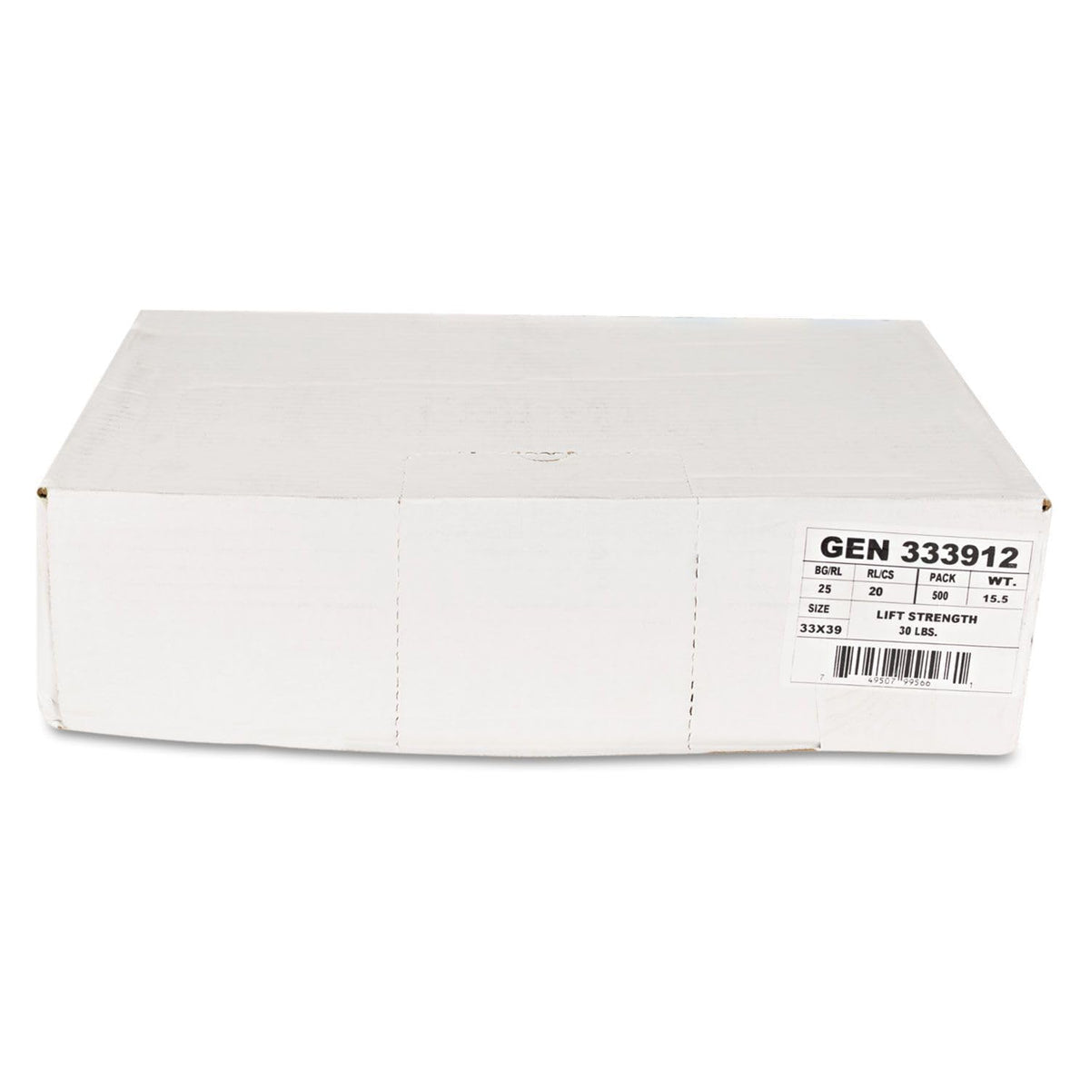 Z6639LN GR1 33 Gallon 9 mic 33 in. x 39 in. High-Density Can Liners - Natural (25 Bags/Roll by Boardwalk – 1 Count (Pack of 500), 33.0 gallons, High-Density Polyethylene (HDPE)