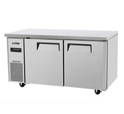 2 Door Dual Temp Undercounter Refrigerator/Freezer by Turbo Air – 12.8 cubic_feet, Silver, Model JURF-60