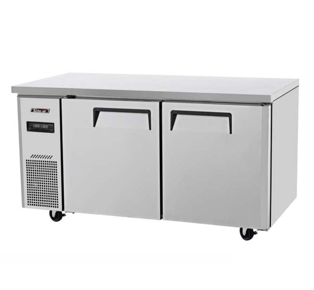 2 Door Dual Temp Undercounter Refrigerator/Freezer by Turbo Air – 12.8 cubic_feet, Silver, Model JURF-60