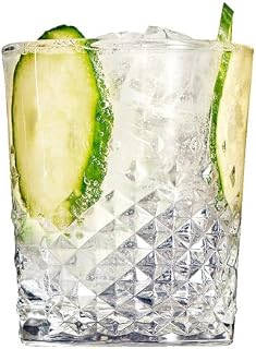 Libbey Carats Double Old Fashioned Glasses 12.3oz / 350ml - Set of 4 | Old Fashioned Tumblers, Cocktail Tumblers