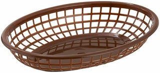 Winco Oval Fast Food Basket, 9 1/2 x 5 x 2 inch - 12 per case.