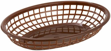 Winco Oval Fast Food Basket, 9 1/2 x 5 x 2 inch - 12 per case.
