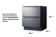 Summit Appliance Stainless Steel / 26.75x23.25x33.88 / 4.83 cubic_feet Outdoor Refrigerators
