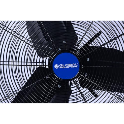 Global Industrial Black / 24" Diameter / Industrial Wall-Mounted Fans