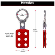 Master Lock 1" Inside Jaw Diameter / 1 / Red Devices