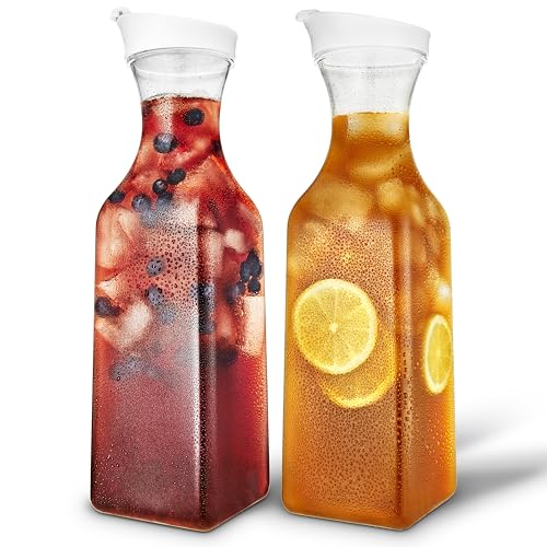 Stock Your Home Set of 2 / Clear / Modern" or "Minimalist Carafes