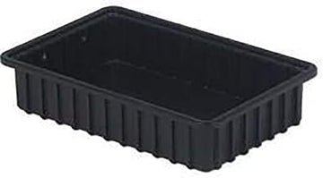 LEWISBins ESD-Safe Divider Box, 16-1/2"L x 10-29/32"W x 3-1/2"H, Lot of 4