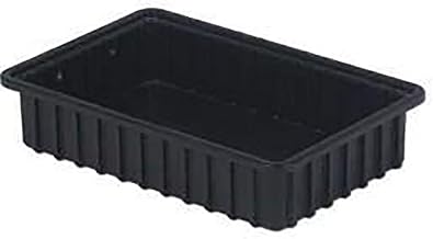 LEWISBins ESD-Safe Divider Box, 16-1/2"L x 10-29/32"W x 3-1/2"H, Lot of 4