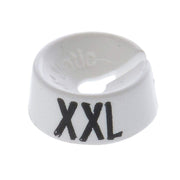 Hanger Markers by SIZEAMATIC – Plastic, White, Pack of 25, Model 201025-XXL