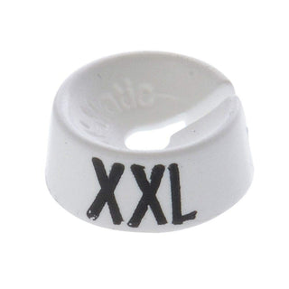 Hanger Markers by SIZEAMATIC – Plastic, White, Pack of 25, Model 201025-XXL