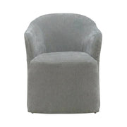 Solid Wood Upholstered Dining Chair with Castors by Starlight Canyon Home – Solid Hardwood,Plywood, Grey